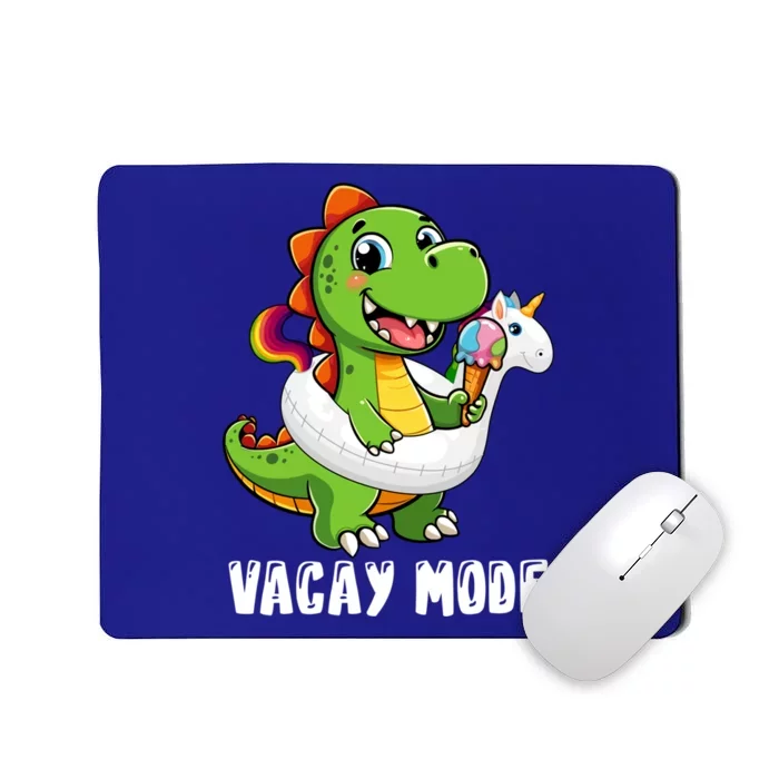 T Rex Unicorn Float Swimming Pool Party Swimmer Vacay Mode Great Gift Mousepad