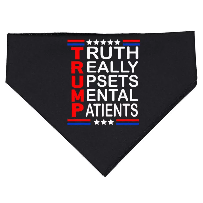 Trump Really Upsets Mental Patients USA-Made Doggie Bandana