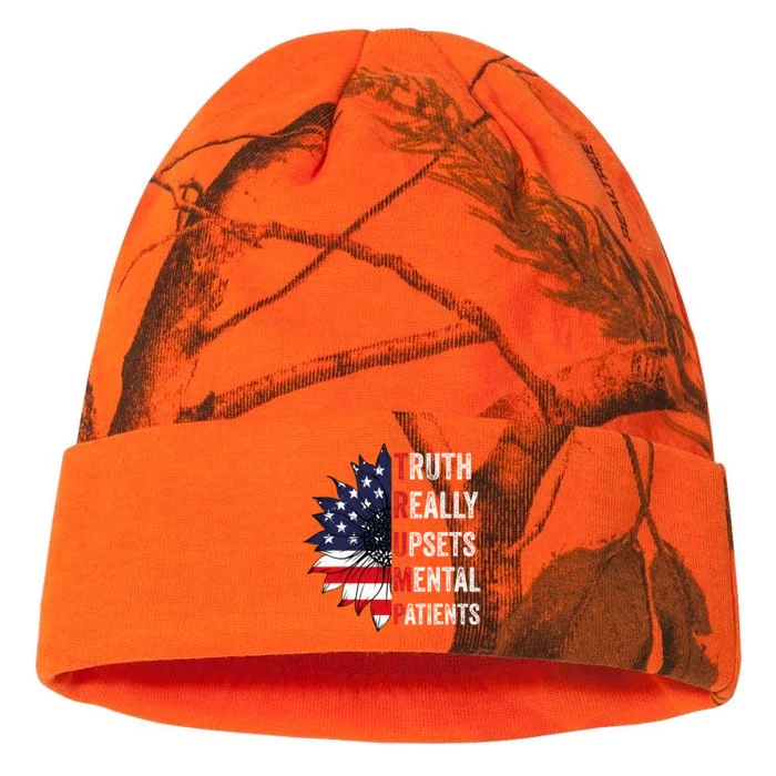 Truth Really Upsets Mental Patients Usa Patriotic Sunflower Kati - 12in Camo Beanie