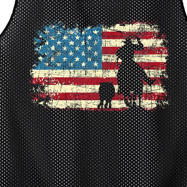 Team Roping USA Flag Cowboy Cowgirl Rancher Heading Heeler Mesh Reversible Basketball Jersey Tank