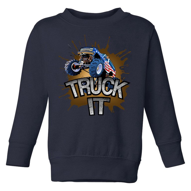 Truck It American Monster Truck Toddler Sweatshirt