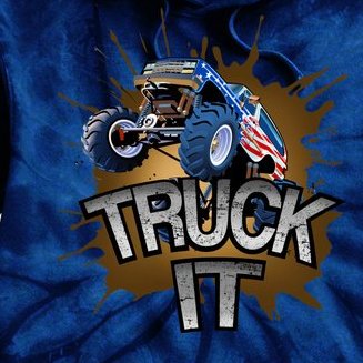 Truck It American Monster Truck Tie Dye Hoodie