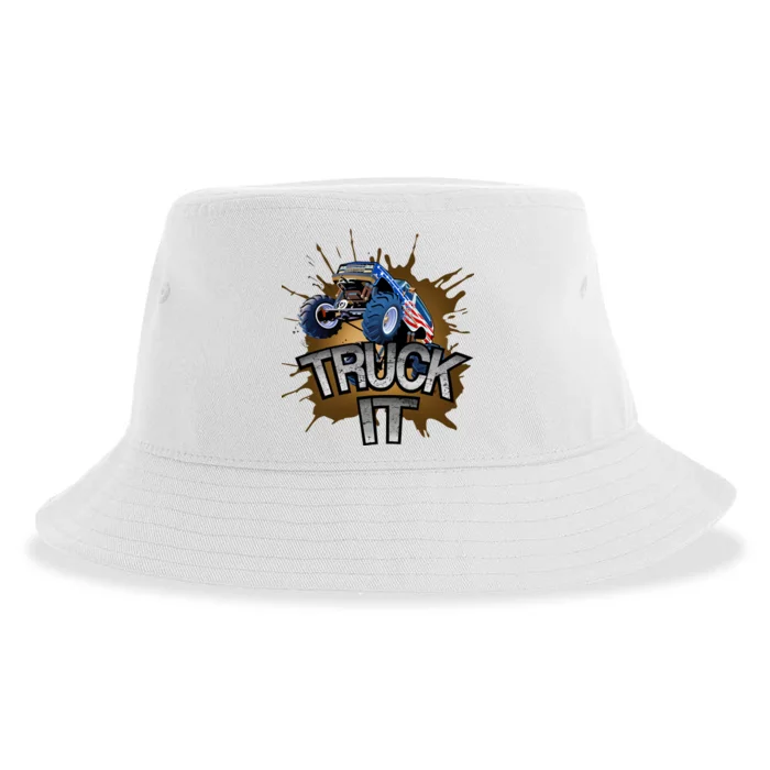 Truck It American Monster Truck Sustainable Bucket Hat