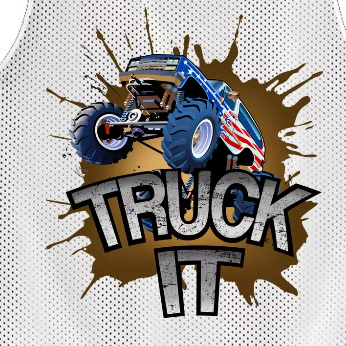 Truck It American Monster Truck Mesh Reversible Basketball Jersey Tank