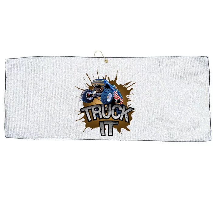 Truck It American Monster Truck Large Microfiber Waffle Golf Towel