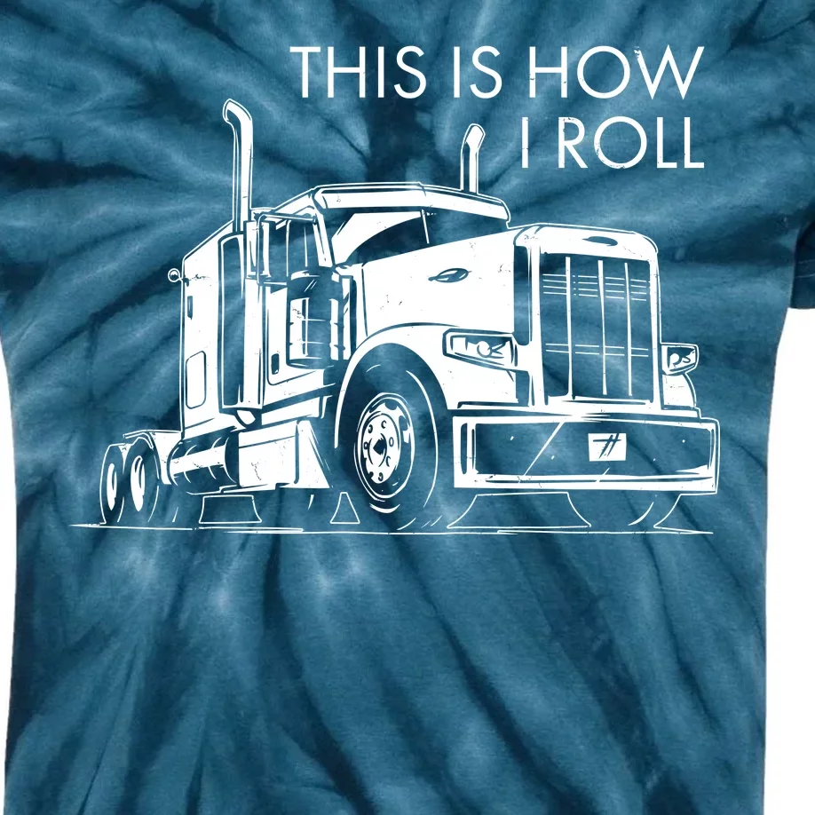 Truckers This Is How I Roll Kids Tie-Dye T-Shirt