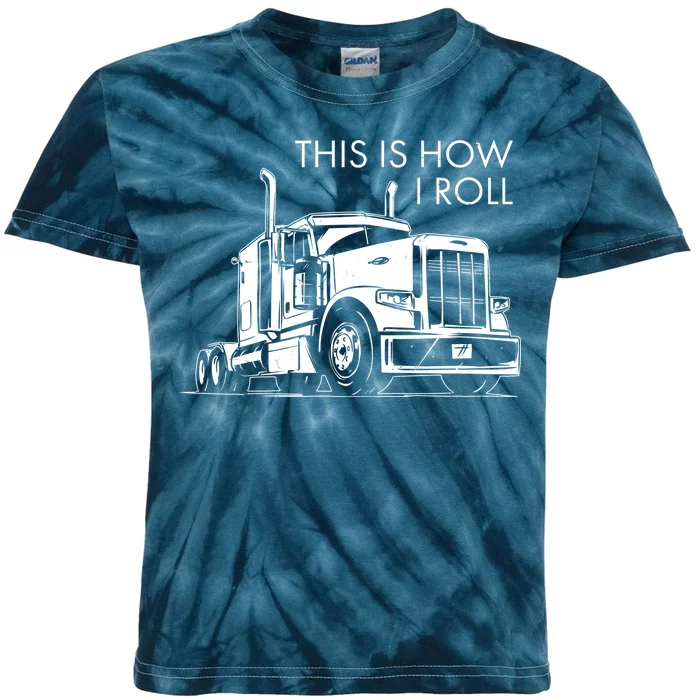 Truckers This Is How I Roll Kids Tie-Dye T-Shirt