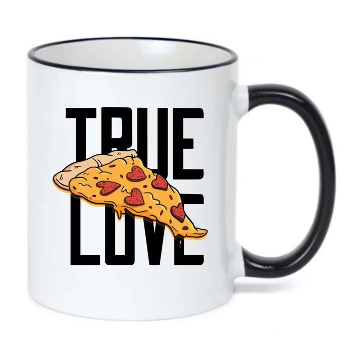 True Love Heart Pizza Black Color Changing Mug