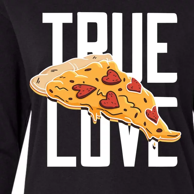 True Love Heart Pizza Womens Cotton Relaxed Long Sleeve T-Shirt