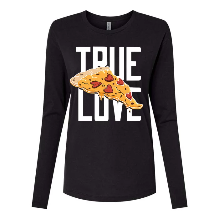 True Love Heart Pizza Womens Cotton Relaxed Long Sleeve T-Shirt