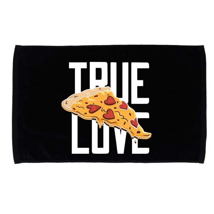 True Love Heart Pizza Microfiber Hand Towel