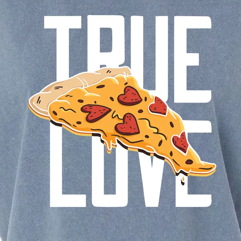 True Love Heart Pizza Garment-Dyed Women's Muscle Tee