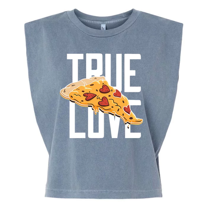 True Love Heart Pizza Garment-Dyed Women's Muscle Tee