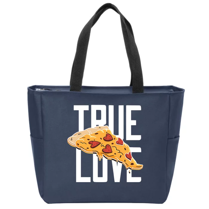 True Love Heart Pizza Zip Tote Bag