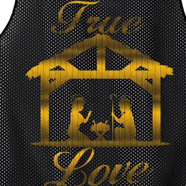 True Love Was Born In A Stable Mesh Reversible Basketball Jersey Tank