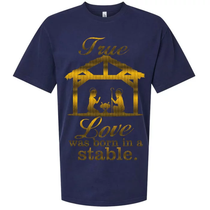 True Love Was Born In A Stable Sueded Cloud Jersey T-Shirt