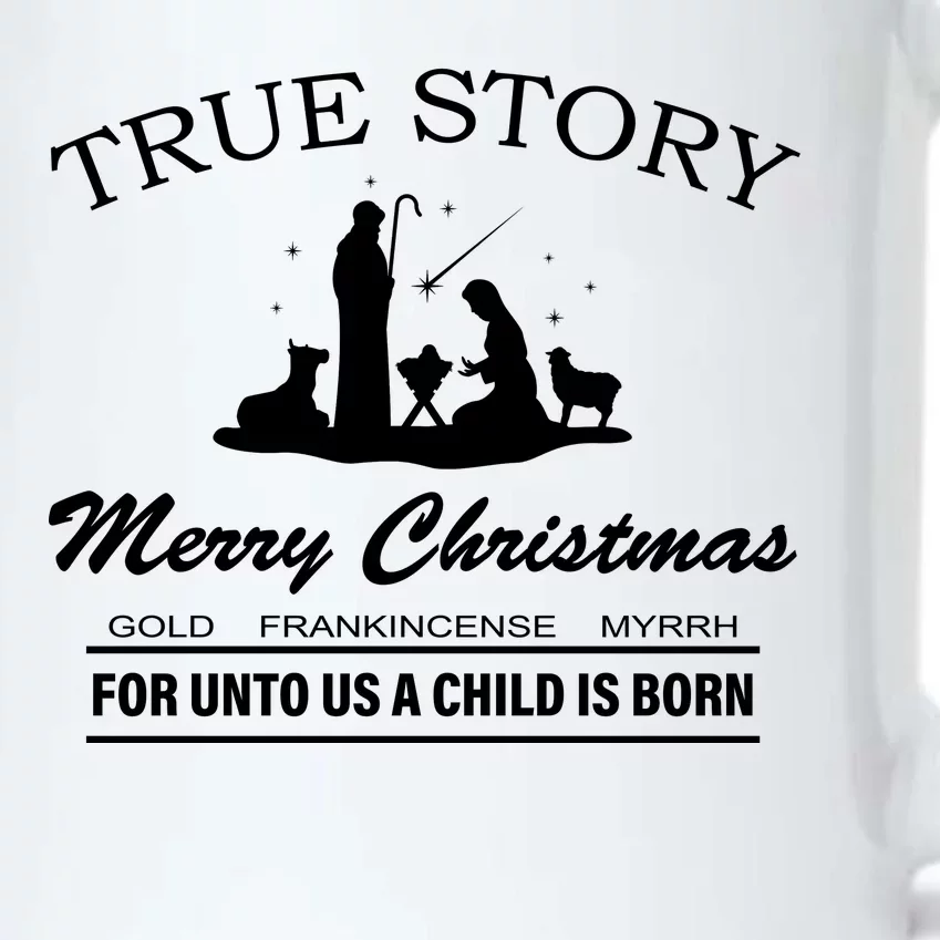 True Story Merry Christmas Jesus Christ Black Color Changing Mug