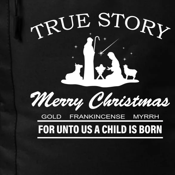 True Story Merry Christmas Jesus Christ Daily Commute Backpack