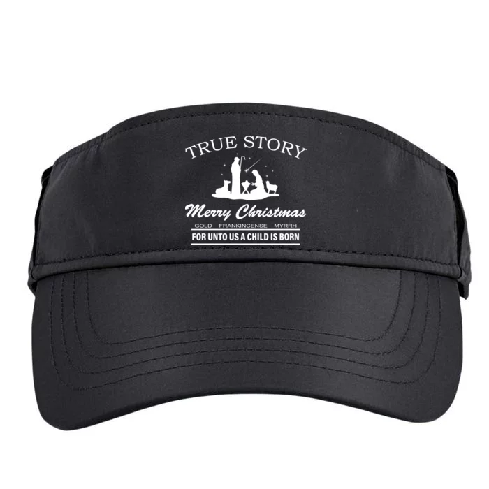 True Story Merry Christmas Jesus Christ Adult Drive Performance Visor