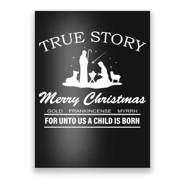 True Story Merry Christmas Jesus Christ Poster