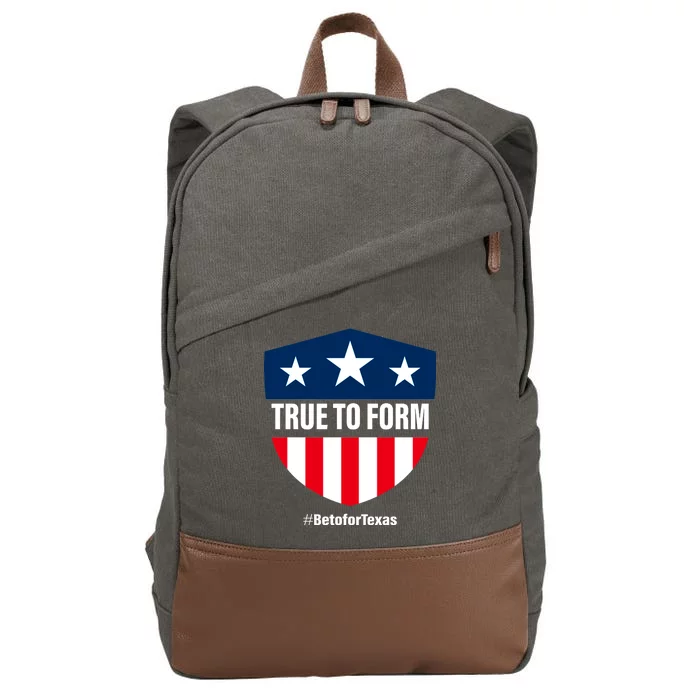 True To Form Beto for Texas American Shield Cotton Canvas Backpack