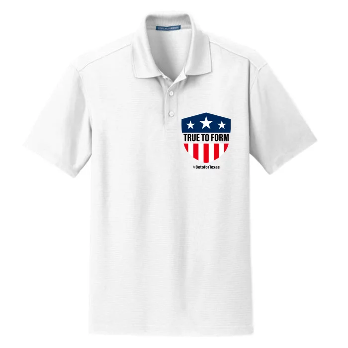 True To Form Beto for Texas American Shield Dry Zone Grid Performance Polo