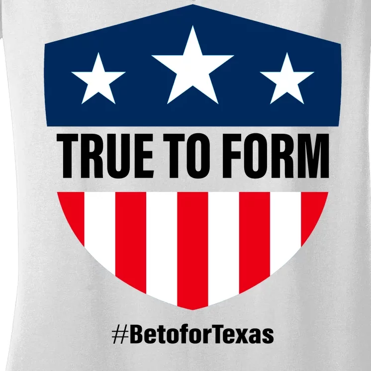 True To Form Beto for Texas American Shield Women's V-Neck T-Shirt