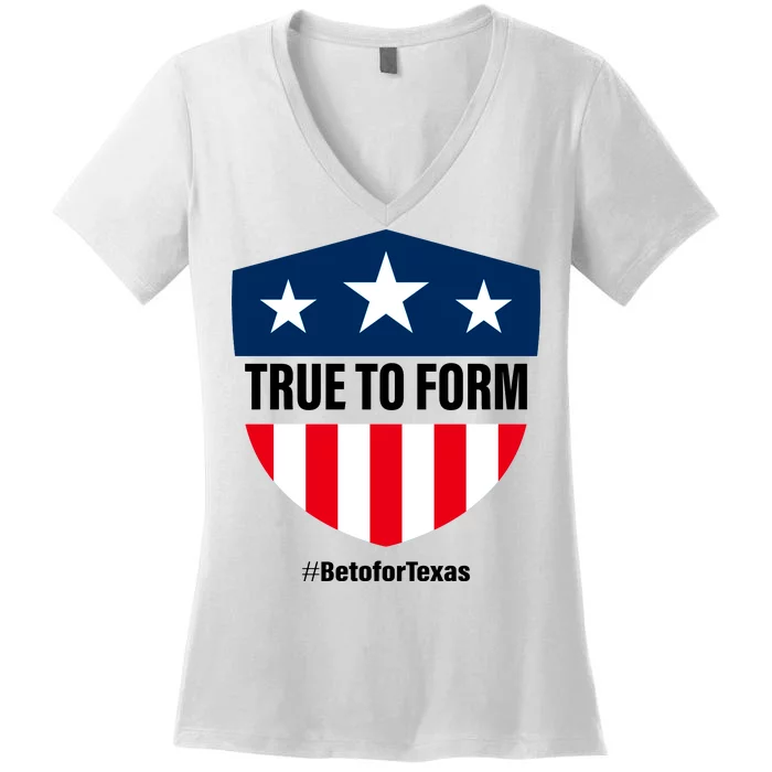 True To Form Beto for Texas American Shield Women's V-Neck T-Shirt