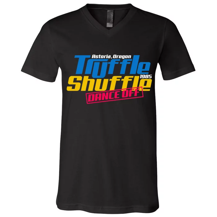 Truffle Shuffle Dance Off 1985 V-Neck T-Shirt