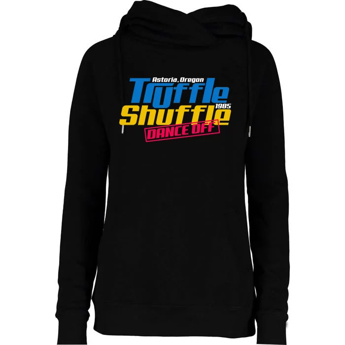 Truffle Shuffle Dance Off 1985 Womens Funnel Neck Pullover Hood