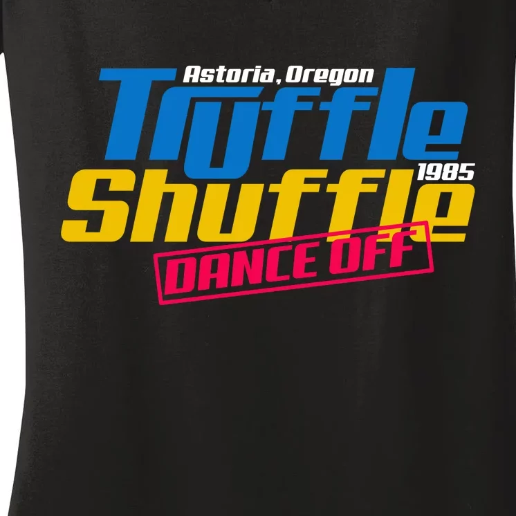 Truffle Shuffle Dance Off 1985 Women's V-Neck T-Shirt