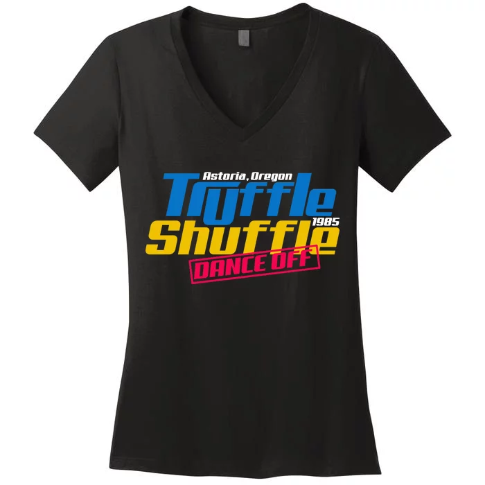 Truffle Shuffle Dance Off 1985 Women's V-Neck T-Shirt