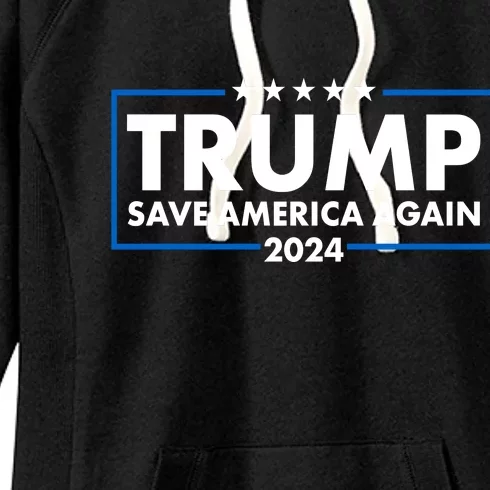 Trumo Save America Again 2024 Election Logo Women's Fleece Hoodie