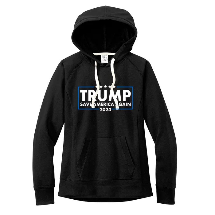 Trumo Save America Again 2024 Election Logo Women's Fleece Hoodie