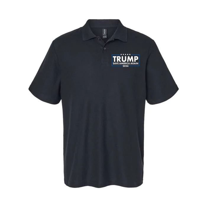 Trumo Save America Again 2024 Election Logo Softstyle Adult Sport Polo