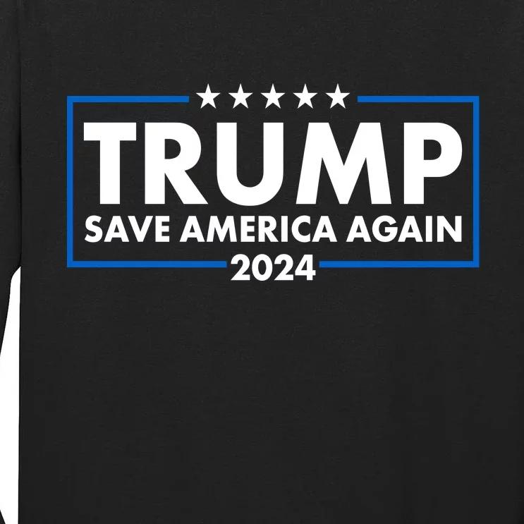 Trumo Save America Again 2024 Election Logo Tall Long Sleeve T-Shirt