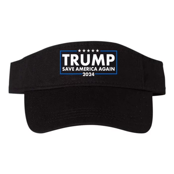 Trumo Save America Again 2024 Election Logo Valucap Bio-Washed Visor