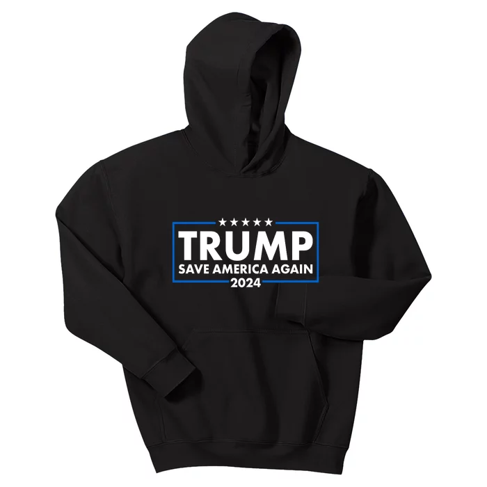 Trumo Save America Again 2024 Election Logo Kids Hoodie