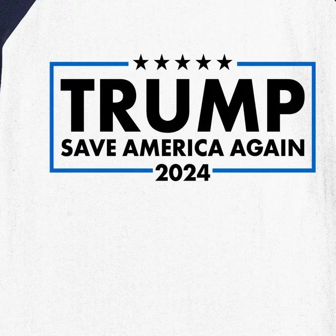 Trumo Save America Again 2024 Election Logo Baseball Sleeve Shirt