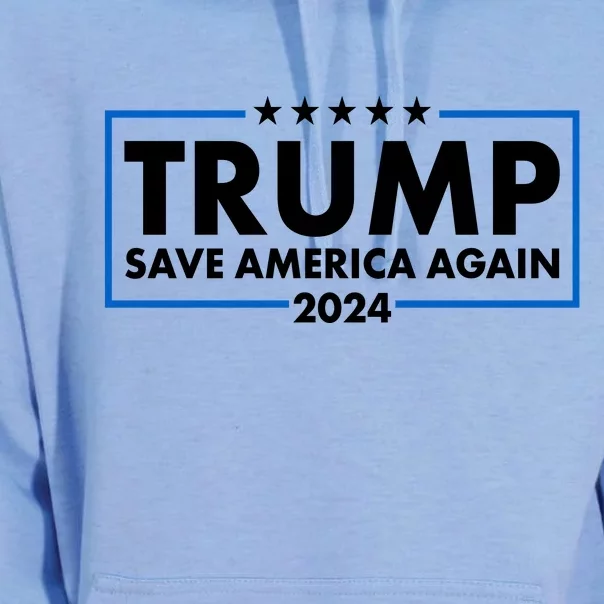 Trumo Save America Again 2024 Election Logo Unisex Surf Hoodie