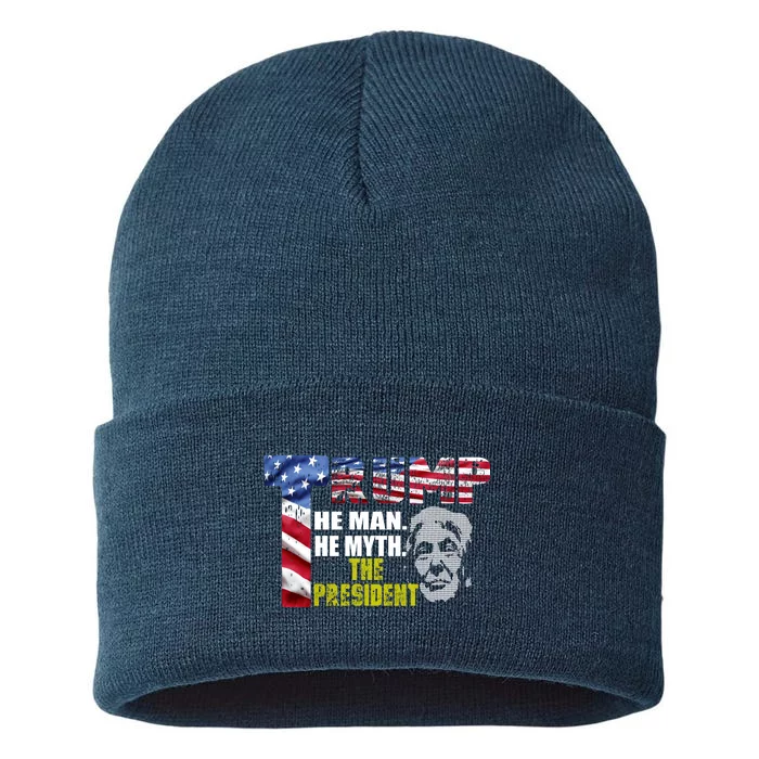 Trump - The Man The Myth The President Sustainable Knit Beanie