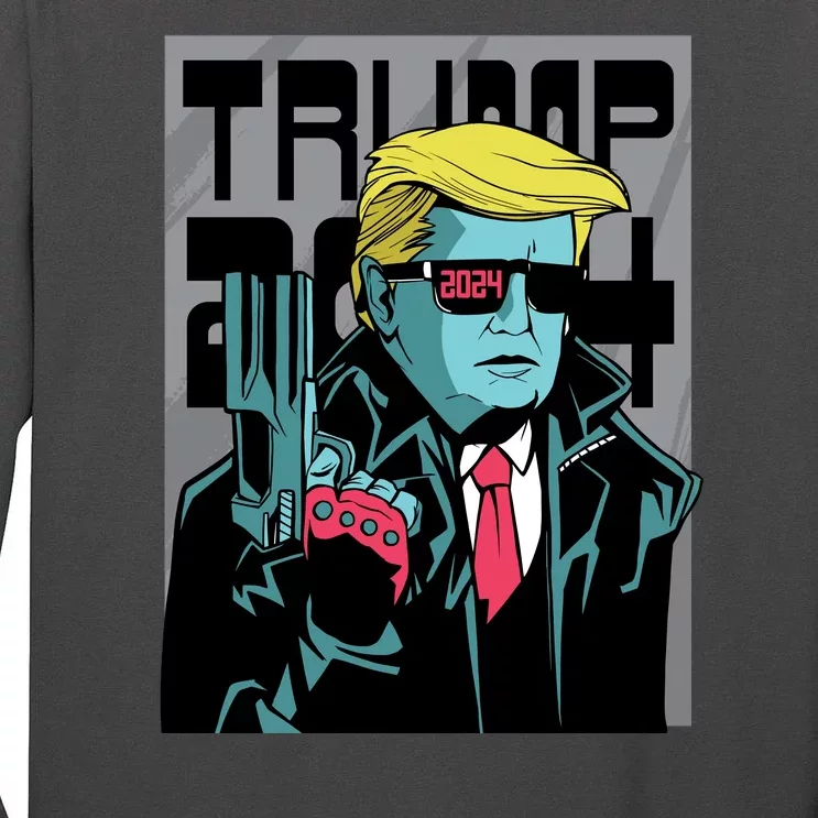 Trump 2024 Comic Tall Long Sleeve T-Shirt