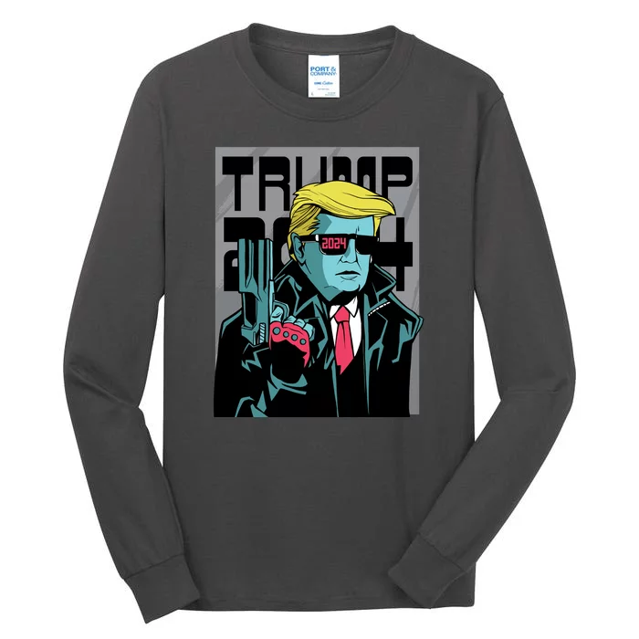 Trump 2024 Comic Tall Long Sleeve T-Shirt