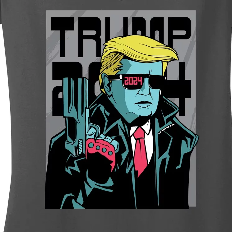 Trump 2024 Comic Women's V-Neck T-Shirt