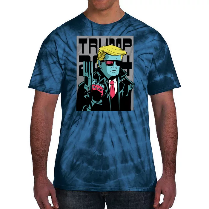 Trump 2024 Comic Tie-Dye T-Shirt