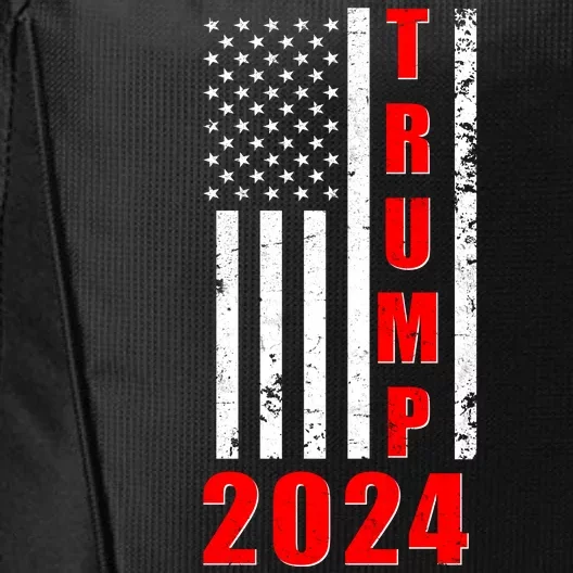 Trump 2024 Election Distressed US Flag City Backpack