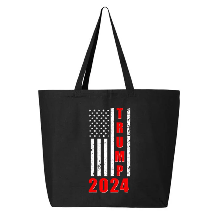 Trump 2024 Election Distressed US Flag 25L Jumbo Tote