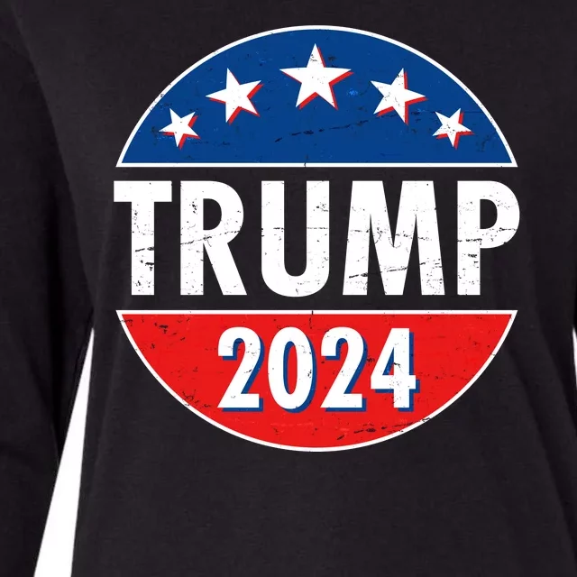 Trump 2024 Election Emblem Womens Cotton Relaxed Long Sleeve T-Shirt