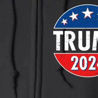 Trump 2024 Election Emblem Full Zip Hoodie