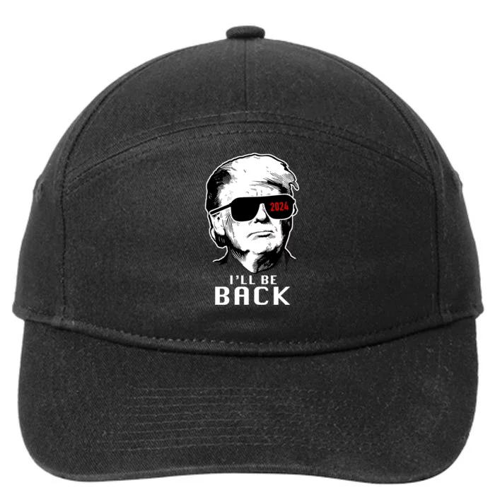 Trump 2024 I'll Be Back 7-Panel Snapback Hat